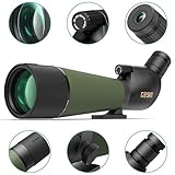 Gosky Updated 20-60x80 Spotting Scope with Tripod and Carrying Bag and Smartphone Adapter - BAK4 Angled Telescope - Waterproof Scope for Target Shooting Hunting Bird Watching Wildlife Scenery - Image 4