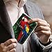 SEBNATAL Fashion Credit Card Holder Wallet for Daily Use, Compact Parrot Green Painting Leather Case Purse with Metal Zipper