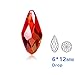 SROMAY 150pcs 6x12mm Teardrop Glass Crystal Beads, Briollete Top Drilled Shape Assorted AB Color Faceted Beads Pendants for Jewelry Making with Container Box