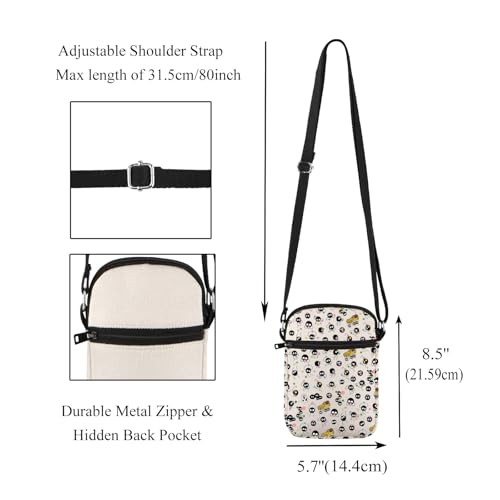 CMNIM Soot Sprite Gifts Anime Crossbody Bag Japanese Anime Inspired Gifts for Anime Lovers Fans Finish What You Started Human2