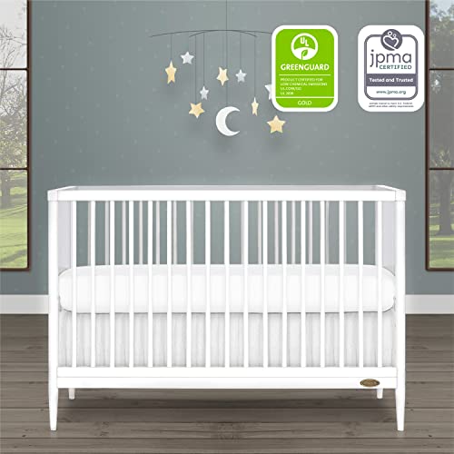Dream On Me Clover 4-In-1 Modern Island Crib With Rounded Spindles In White, Convertible Crib, Mid-Century Meets Modern, Coordinates With The Clover Changing Counter #TOP2
