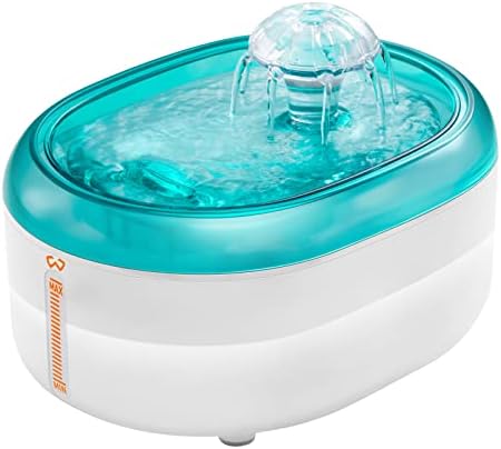 Olelica Cat Water Fountain, 71fl oz/2.1L Ultra Quiet Dog Water Dispenser, Automatic Pet Water Fountain for Cats Inside, Cat Water Dispenser with 1 Replacement Filter for Cats Dogs Multiple Pets