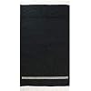 Modefa Turkish Islamic Prayer Rug - Chenille Praying Mat Sajada for Men and Women - Traditional Muslim Praying Carpet Janamaz - Ramadan or Eid Gift - Luxury Woven Meccan (Black Simple)