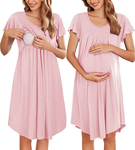 Nursing Nightgown Labor & Delivery Maternity Dress