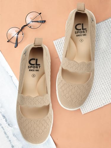 Image of Carlton London Women Mesh Flyknit Slip-On Lightweight Shoes