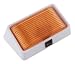 Gold Stars F3528009 Cool White RV LED Rectangle Porch Light (Fixture w/ Clear Amber Lens ON/OFF Switch 150 or 96 LUM)