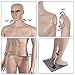 Male Mannequin Full Body Adjustable Mannequin Torso Dress Form with Metal Base 73inches