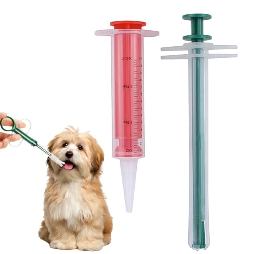 IWIDYA Lance Pilule Chat, Animaux Médecine Distributeur,Seringue pour Animaux De Compagnie, Sécurité Réutilisable Convient Petits Animaux