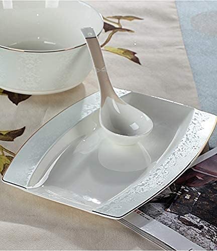 Zestawy obiadowe Zestaw naczyń, Porcelana kostna 50-szt. Bankiet, Luksusowa zastawa stołowa z porcelany kostnej, Serwis dla 10 europejskich osób w stylu retro