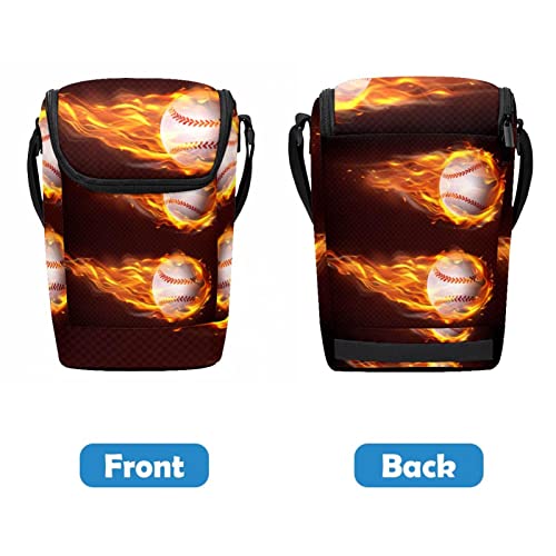 Bolsa de almuerzo con cremallera Flying Flames resistente para exteriores 5