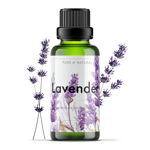 Image of Esslux Lavender Essential Oil for Diffuser | 100% Pure Natural Oil for Skin & Hair | Ideal for Relaxation & Nourishment | Perfect for Soap Making Scent, 60 ML