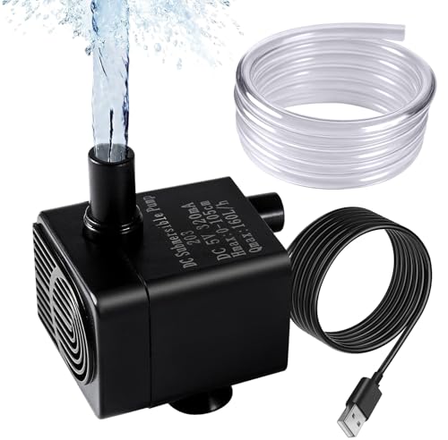 Automatic small sewage pump with water sensor 3 feet high lift and 100 GPH mini condensate pump mini automatic water pump suitable for pet water fountains dehumidifiers auto on/off (Black)