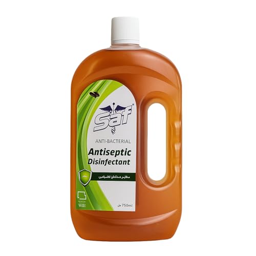 Saf Antiseptic Antibacterial Disinfectant Liquid 750ML | Multi-Purpose Germ Protection for Home & Personal Hygiene | Kills 99.9% of Germs & Bacteria