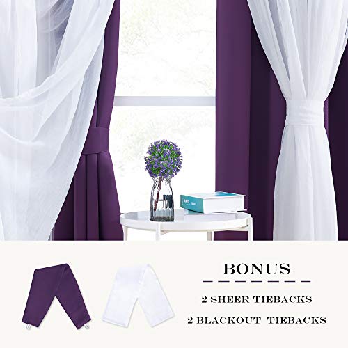 image for PONY DANCE Living Room Curtains - Window Treatments Grommet Top Blacko