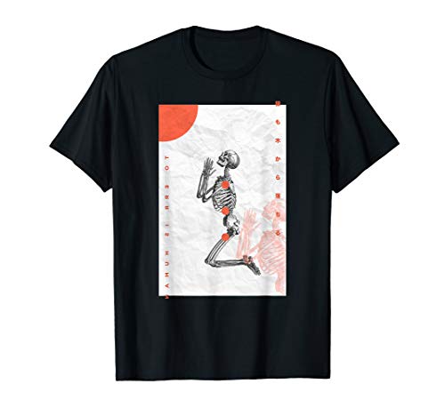 Skeleton Tokyo Japanese Streetwear Aesthetic Street Graphic T-Shirt