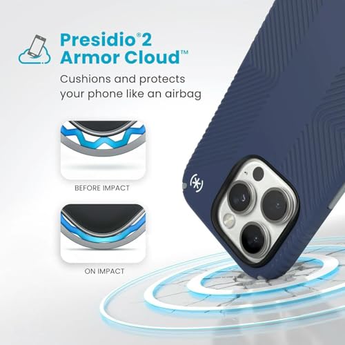 Image of Speck Presidio 2 Grip iPhone 16 Pro Max Case - Slim Phone Case (Costal Blue)