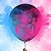 Nibana 36 Inches Gender Reveal Balloons - Come with Pink, Blue Powder and 3 Jumbo Black Balloons