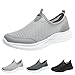 Men Sports Shoes Fashionable New Pattern Mesh Hollow Breathable Comfortable Flat Bottom Lightweight Slip On Seasonal Casual Shoes Casual Sneaker Boots for Men (Black, 9)