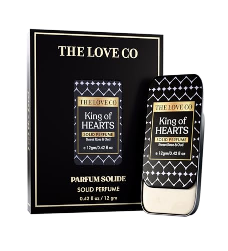 Image of THE LOVE CO. Solid Perfume for Men & Women | Long-Lasting Floral Fragrance Balm | Alcohol-Free, Travel-Friendly, Pocket Perfume Stick | Luxury Scent - 12gm (King of Heart)