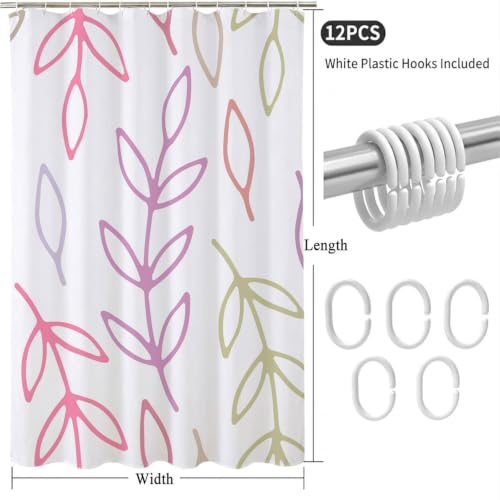 Rideau de douche en tissu polyester lourd et durable lavable en machine - 6