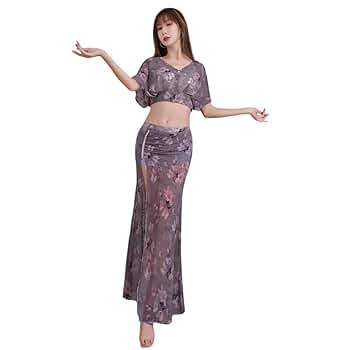 ゆゆゆ⚠️在庫一掃セール⚠️薄紫　ベリーダンス衣装 楽天市場】ダンス衣装 べリーダンス ベリーダンスセット 衣装