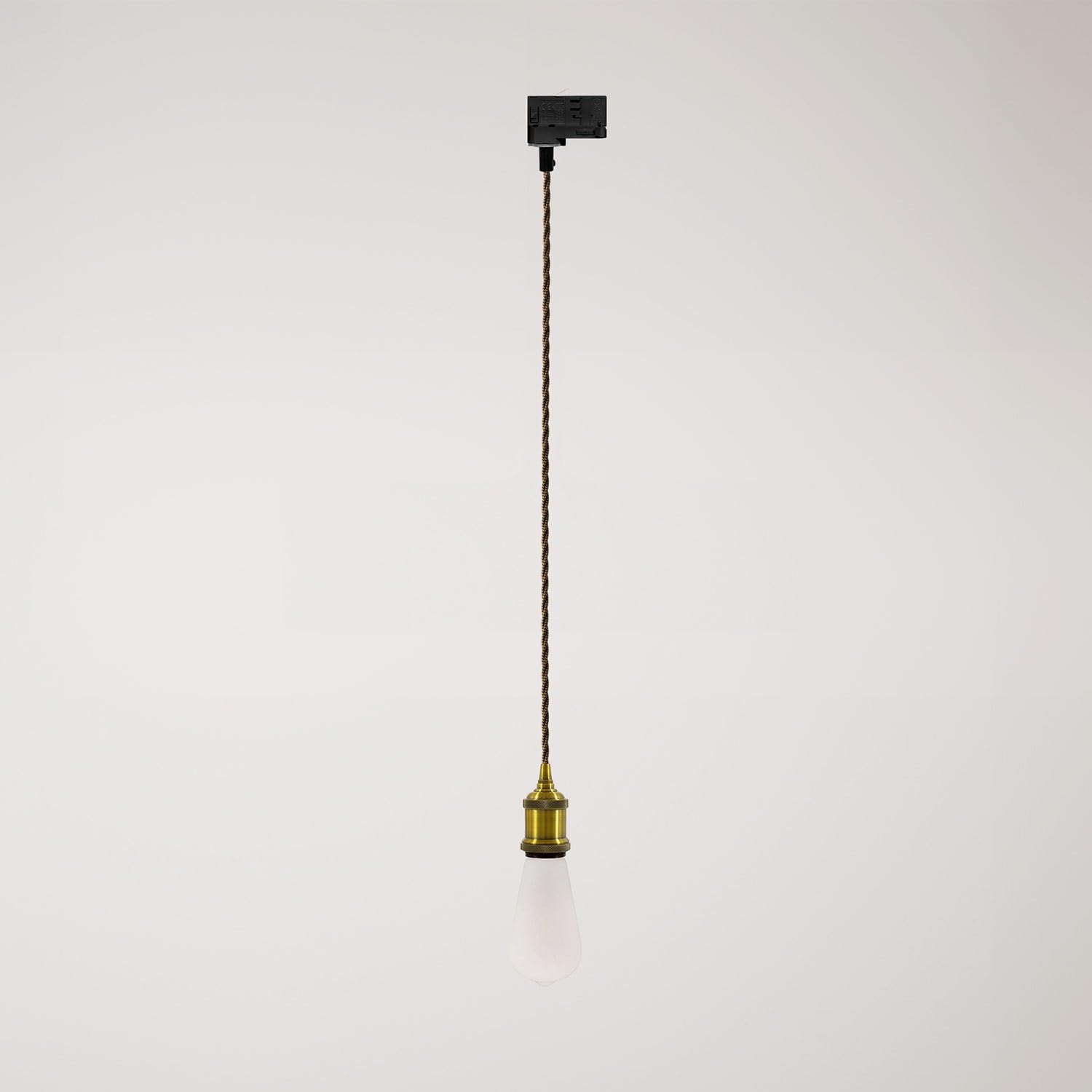 creative cables - Suspension vintage sur rail avec câble tressé - Ampoule incluse