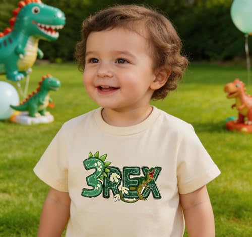 Image of Toddler Boys Girls 3rd Birthday Shirts for Baby Kids 3 Years Old Birthday Outfit for Party Short Sleeve Tshirt