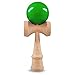 Kendama bola de madera de haya, aprox. 6 cm de diámetro, Verde oberflächenlackiert, japonés tradicional Madera Bola de juguete, Juego, Juego de habilidad, marca Ganzoo (verde)