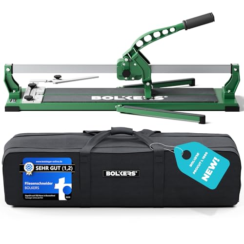 BOLKERS® ProCut L 1000 Tile Cutter - Tile Cutters for Ceramic Tiles - 1000mm Cutting Length - Precise Tiles Cutter Thanks to Tungsten Carbide with Ball Bearing with Magnetic Breaking Punch