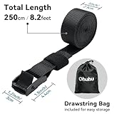Ohuhu Tie Down Straps 4 Pack, Heavy Duty Tensioning Belts, 2.5m Adjustable Lashing Straps Cargo Straps 250kg Loading Capacity for Motorcycle, Cargo, Trucks, Trailer, Luggage, Quick Release - Image 4