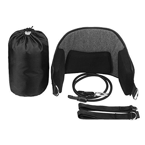 Preisvergleich Produktbild Hals Hängematte, Cuitan Massagegerät Tragbare Nackenmassagegerät Schmerzlinderung Relax Kopf Nacken Für Männer Frauen mit Schlafmaske - Schwarz