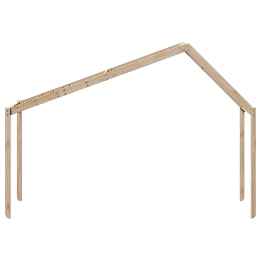 Toshilian Toit de Lit Cabane Enfant,Toit de lit pour Enfants 213x85,5x144,5 cm Bois de pin Massif