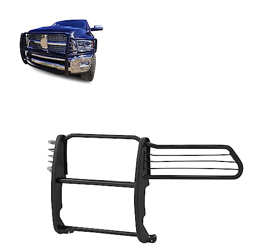 Image of Black Horse Grille brush Bumper Guard Modular Black Compatible with 2010-2018 Ram 2500|2011-2018 Ram 3500-17DR01MA