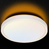 18 Inch LED Flush Mount Ceiling Light with Night Light (5W 2000K), 32W, 3200lm, 3000K/4000K/5000K Se