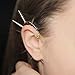 Silver Ear Cuff Handmade Statement Ear Wire Wrap Tribal Ear Climber Modern Punk Earrings No Piercing Spike Ear Cuffs Steampunk Cyberpunk Gothic Gift