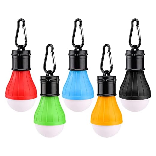 5 Piezas Tienda de luz LED Linterna de Cámping con mosquetones Lámpara LED para Tienda de Campaña Exterior Mini LED luz Cámping portátil Luz de señal SOS para Acampar de Emergencia a Prueba de Agua