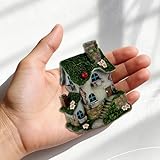 Fairy House Mossy Adhesive Shaped Acrylic Decoration, Suitable for Fridge,Locker,Home Décor in Living Room or Office. Idea Gift Choice: Halloween, Christmas, Birthday, Valentine’s Day, Celebrations
