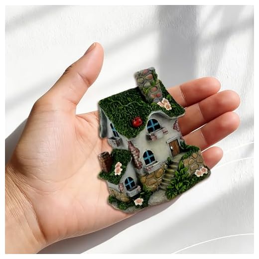 Fairy House Mossy Adhesive Shaped Acrylic Decoration, Suitable for Fridge,Locker,Home Décor in Living Room or Office. Idea Gift Choice: Halloween, Christmas, Birthday, Valentine's Day, Celebrations