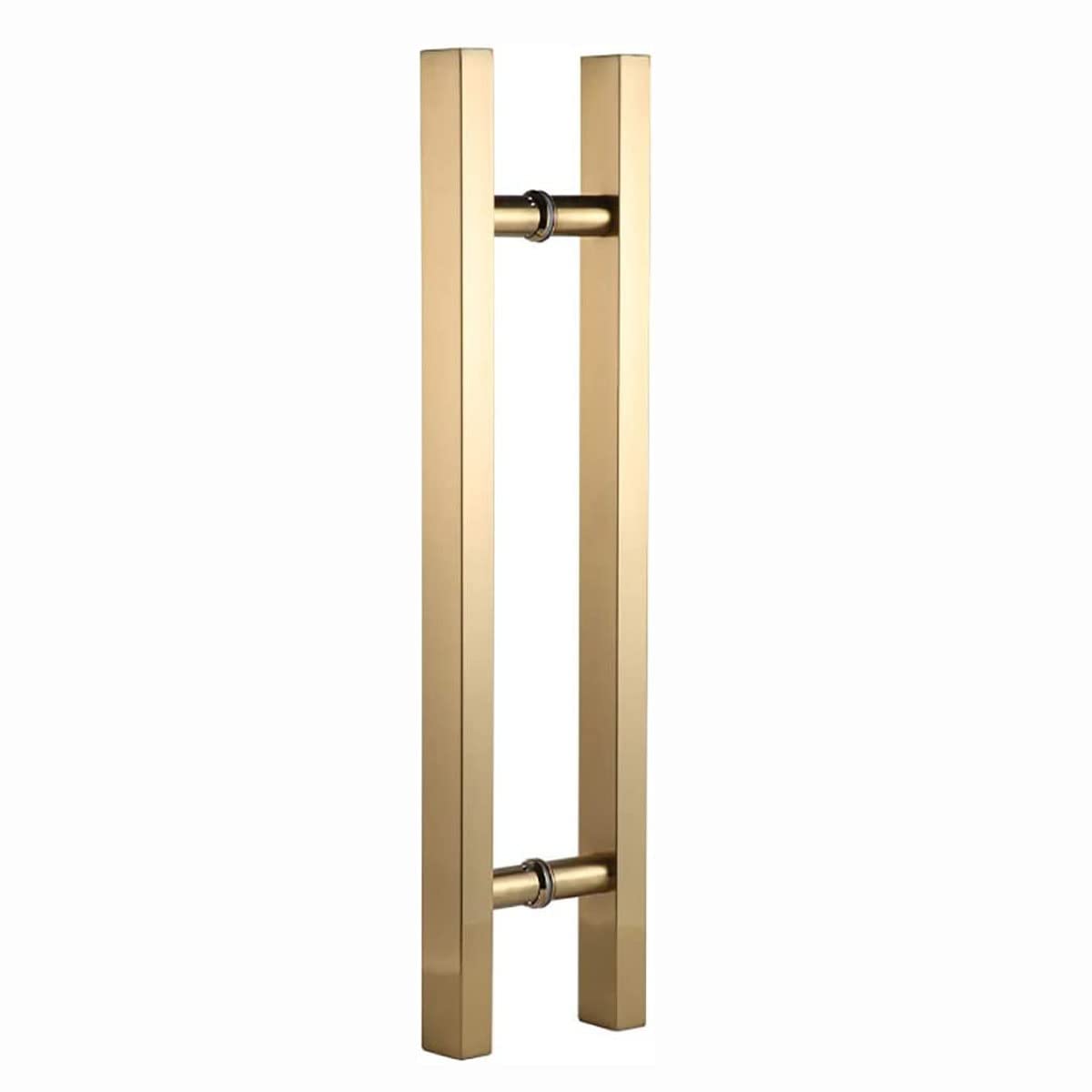 vfdaSWQQ Door handle, 2 Pcs Golden Square Tube Doors, Heavy Duty Stainless Steel Sturdy Door Hardware Set(800x500mm)