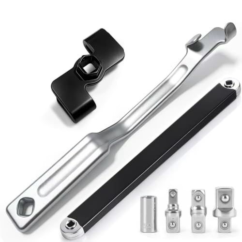 Image of QUICKWOLF 3Pcs Wrench Extender Tool Set, 3 /8 Offset Extension Wrench, Wrench Extender Tool & Wrench Extender Tool Bar with 1 /2 Inch Hole, Universal Wrench Extension for Mechanics Automotive Repairs