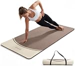 EaseUp Tapis de yoga extra épais -2/5 pouce (10MM), 72,8x31.5" Extra longue longueur, professionnel TPE Tapis de yoga antidérapants pour le Yoga, l'Exercice, la Formation, les Pilates et la Fitness, avec sangle