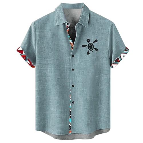 Chemise d'été homme imprimé original anti-coup de chaud col décontracté