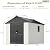 Patiowell 8x10 FT Plastic Shed Outdoor Storage Shed with Floor, Resin Garden Tool Shed Lockable Door & Two Windows for Patio, Backyard, Bike & Organizer, Beige