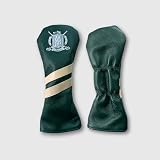 Forest Green/Cream Leather Golf Cover - Driver