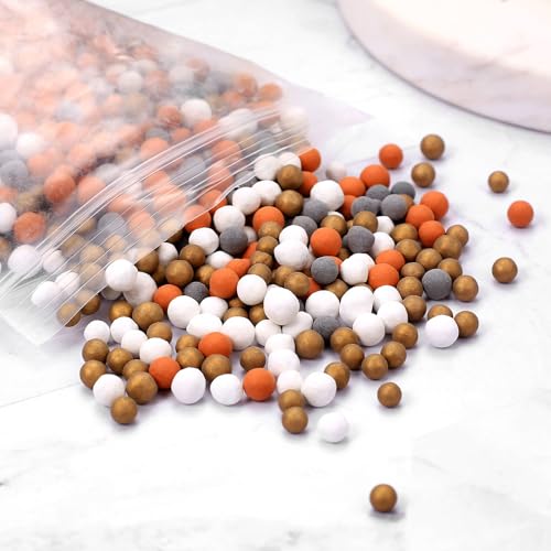 Mineralperlen Nachfüllset 4er Pack (4x80g) - Duschkopffilter, 4 Mineralien im optimalen Verhältnis, Anti-Kalk-Nachfüllung, Chlor & Keime durch Weiches Wasser mit Negativen Ionen für Haut & Haare