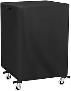 Funda de tela Oxford resistente con cordón para uso en exteriores, compatible con carritos AV y soportes de presentación de computadora, 72 x 46 x 102 cm, color negro