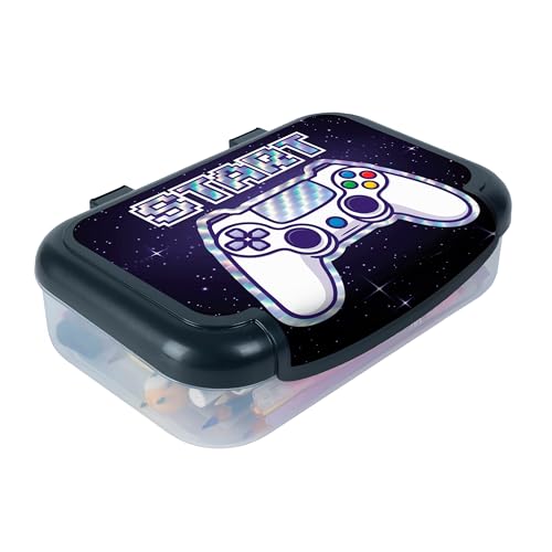 ZIPIT Estuche de Lápices de Plástico Reciclado para Niños/Cartuchera para la Escuela/Estuche Escolar de Gran Capacidad (Gaming)