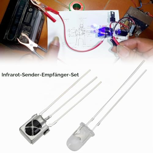 EMSea Packung mit 20 Paaren Sender Empfänger Kit 5mm Infrarotsender VS1838B Infrarotempfänger für Elektronische Geräte Fototransistor Kommunikationsgeräte