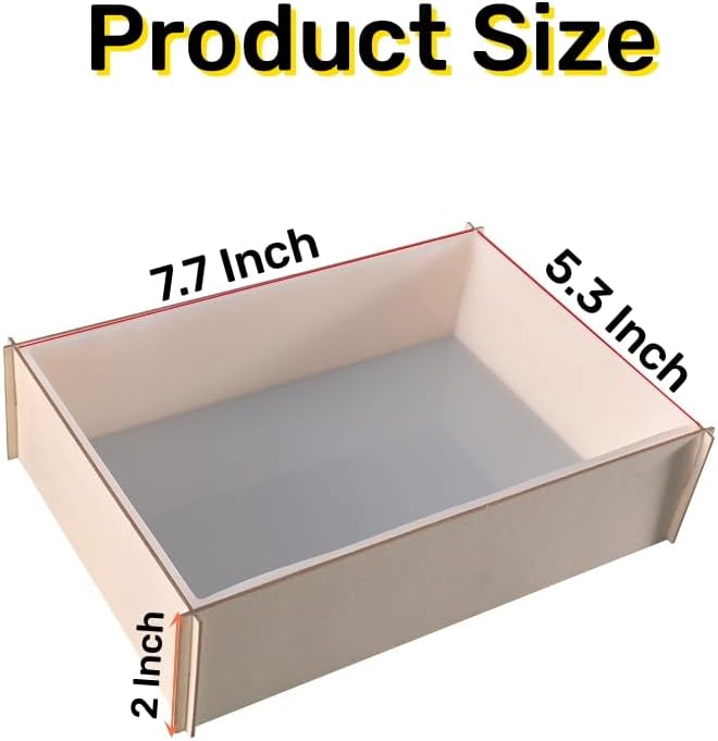 Miniatura 2 de Moldes rectangulares de 7.7 pulgadas para resina (7.7 pulgadas), moldes de resina epoxi profunda para preservación de flores, arte de resina, resina
