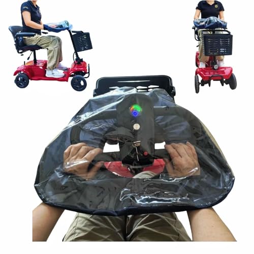 Mobility Scooter Control Panel Tiller Cover 19x15x8.6 Fit for Various 3/4 wheels Mobility Scooters Heavy-Duty Clear PVC with Elastic Cuffs Rain Guard for Outdoor Travel & Emergency Use